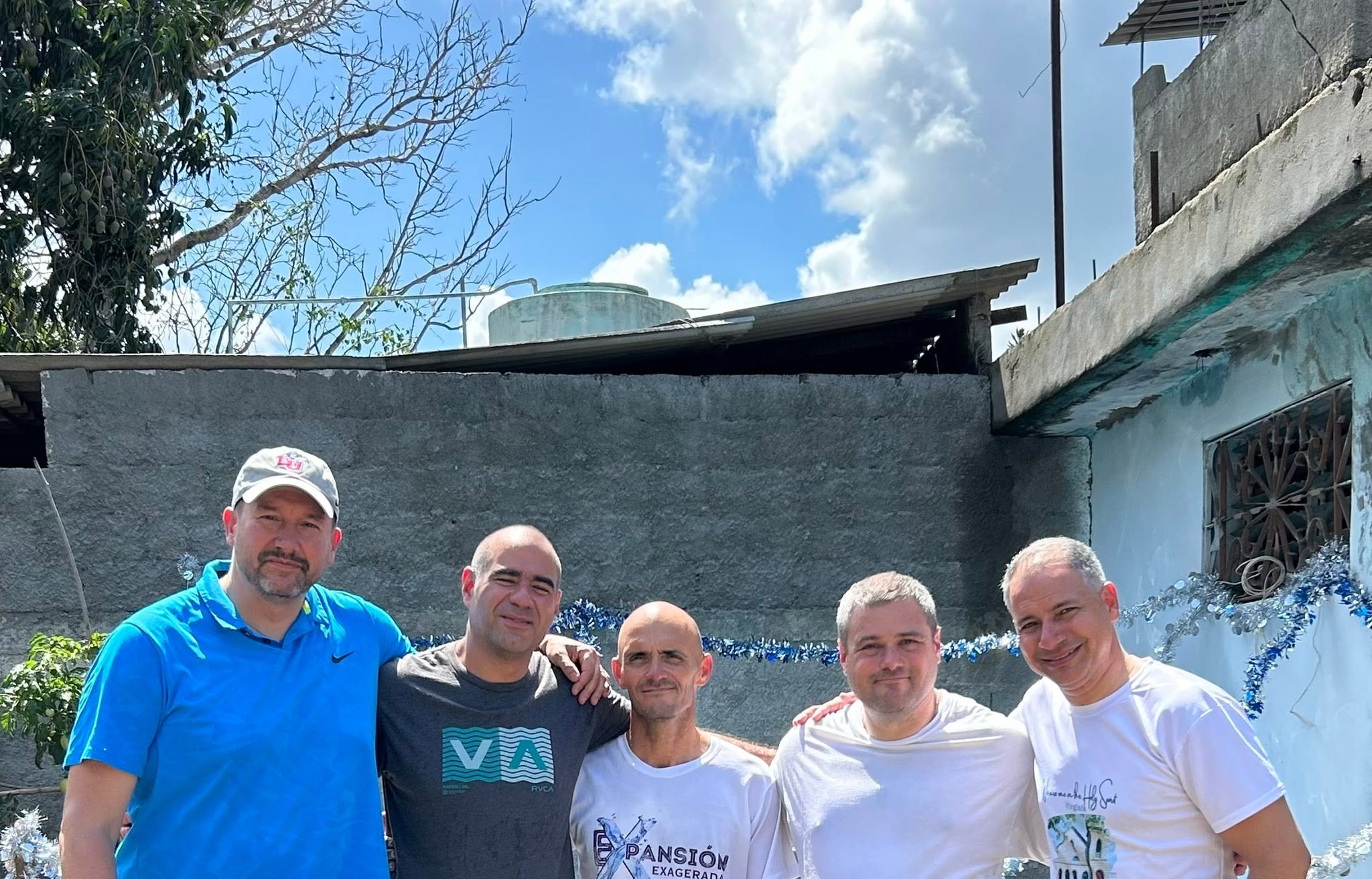 Preparing for baptisms at a local church in Cuba