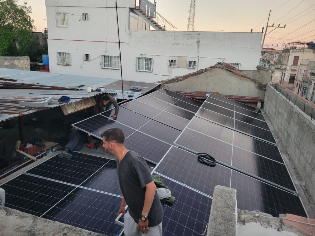 Solar Panels bringing light to the city of Cienfuegos Cuba