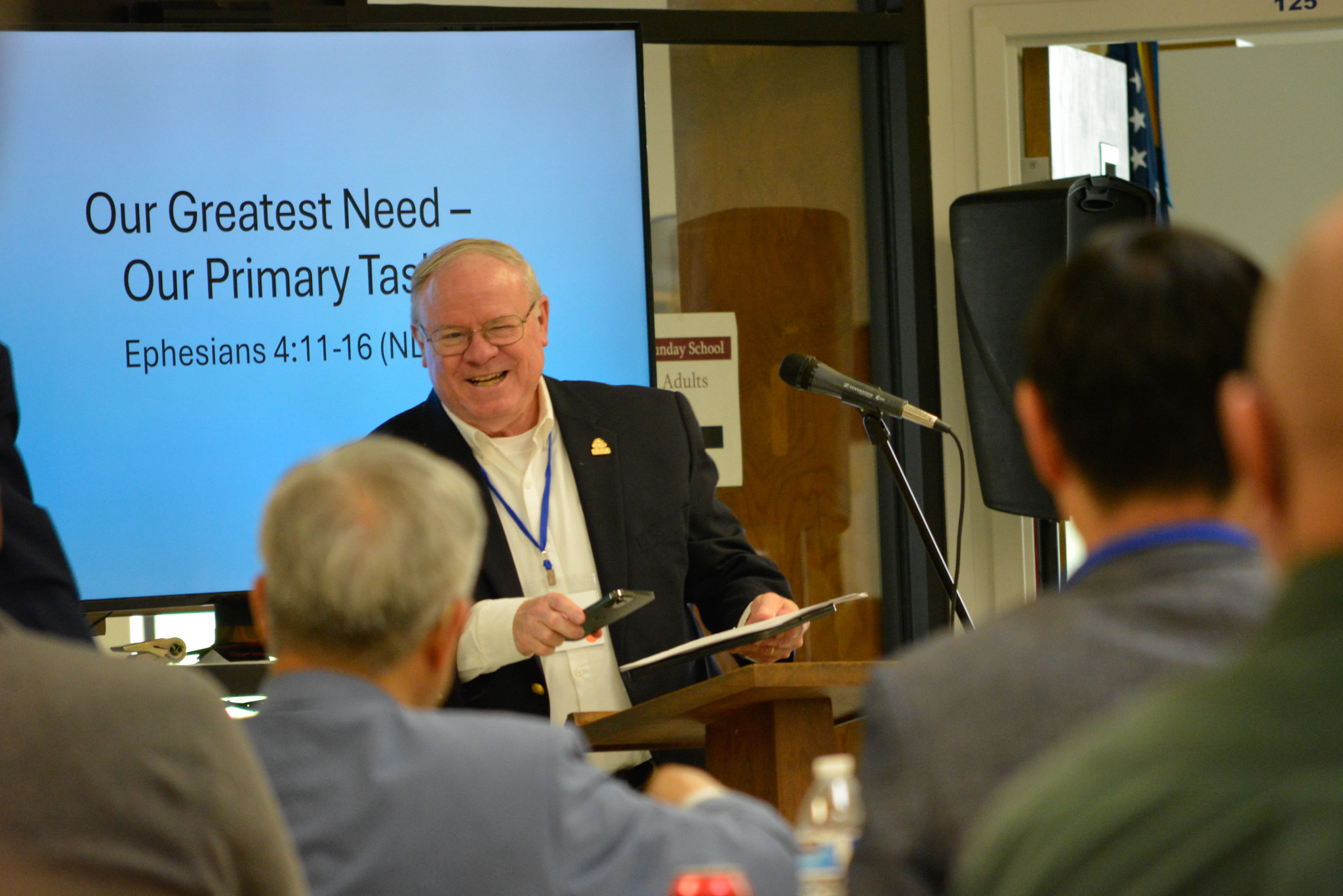 Keith Boyette speaking to crowd